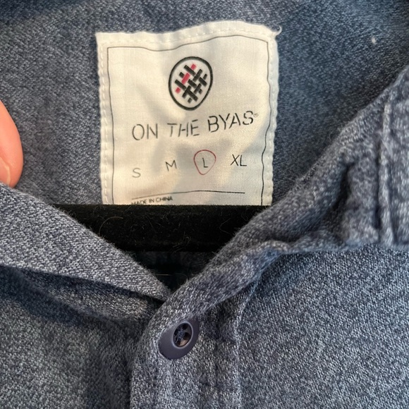 On the byas button up shirt for men. - Picture 3 of 4